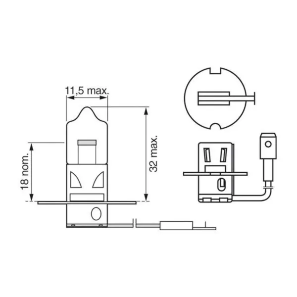 BOSCH Trucklight H3 halógenpera 24V 70W í umbúðum