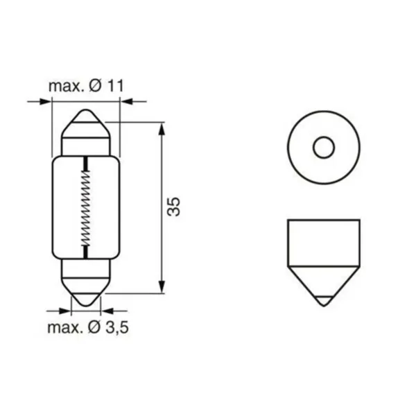BOSCH Pera 5W 24V pylsupera Trucklight, viðbótarmynd 2