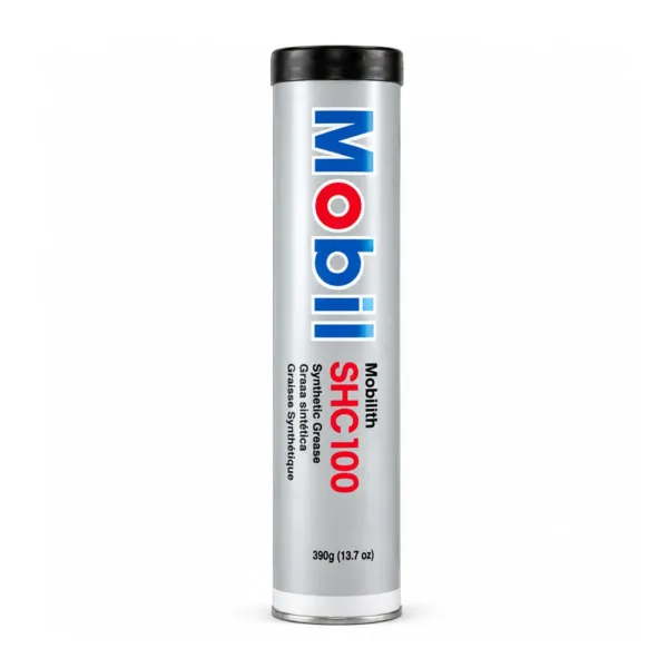 Mobilith SHC 100 í smurhylki.