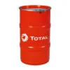 Rauð Total-smurefnatunna með hvítu merki.
