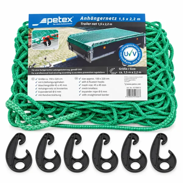 Yfirbreiðsla net fyrir kerrur 1,5 x 2,2m - Image 3