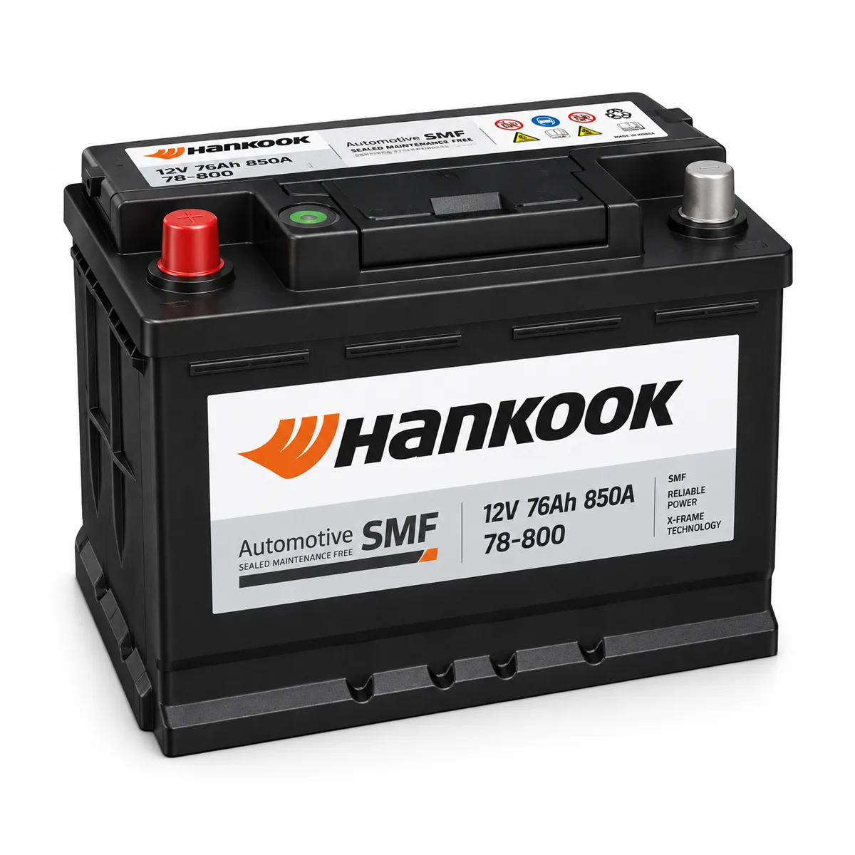 Rafgeymir Hankook 850 12V 76Ah