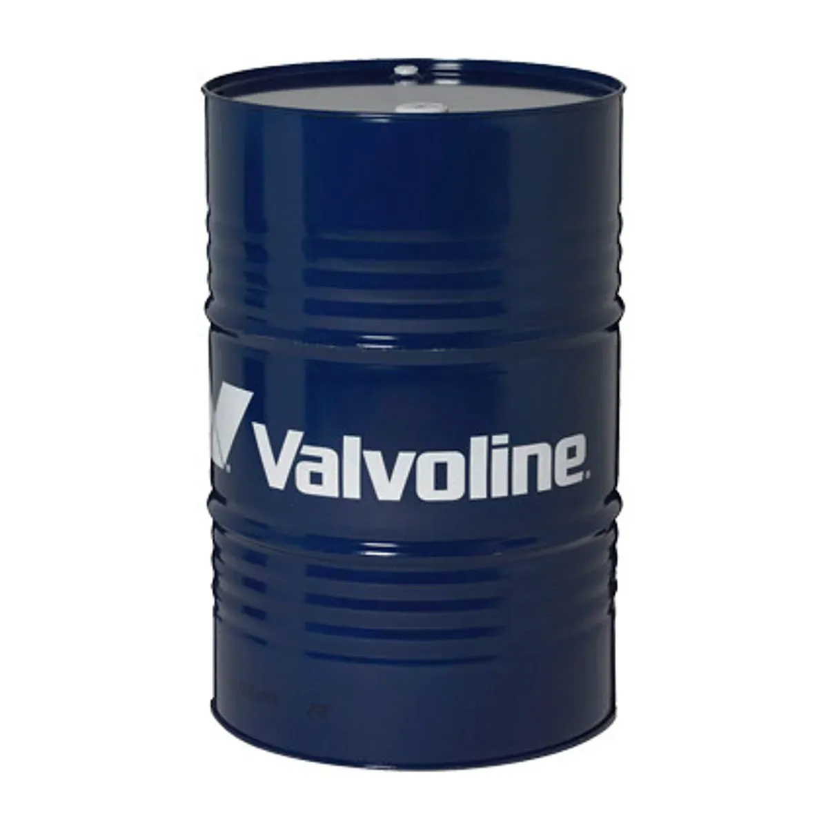 Blá Valvoline olíutunna með hvítu Valvoline merki