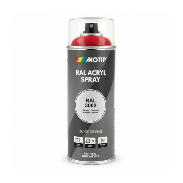 RAL-3002 lakk sprey Carmine Red glans