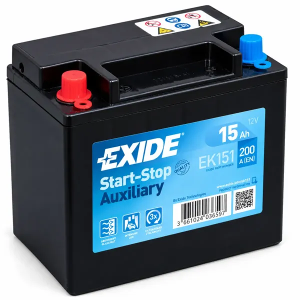 Rafgeymir Exide AGM Start/Stop 12V 15Ah
